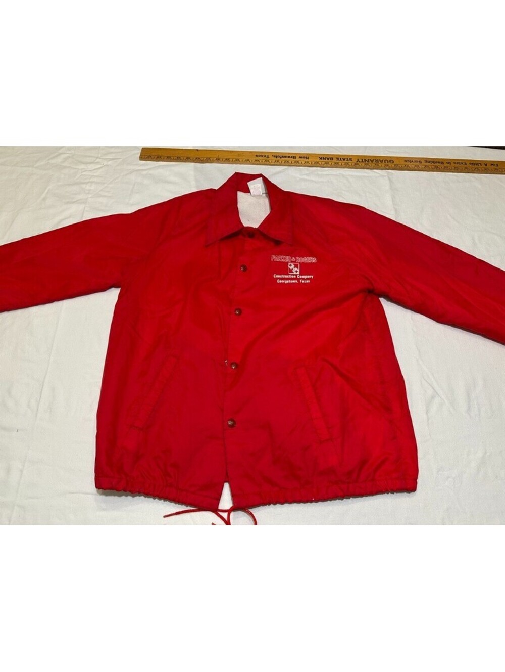 Vintage D.G. Sportswear Jacket Windbreaker M Construction Company Georgetown TX